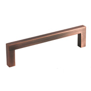 Antique Copper Zinc Square Bar Pull Cabinet Pull Handle - Sizes 5" to 12.5" - (3/8" Thickness)