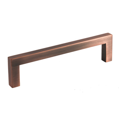 Celeste Square Bar Pull Cabinet Handle Antique Copper Solid Zinc 9mm, 10"