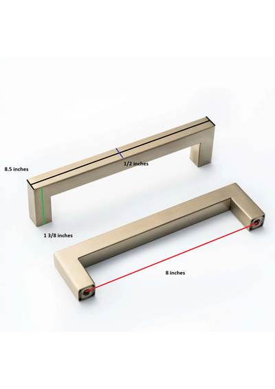 Guide to Square Bar Pull Dimensions and Finishes