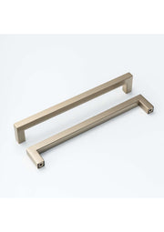 Gold Champagne Square Bar Pull Cabinet Handle - Sizes 4" to 24" (1/2" Thickness) Celeste Designs