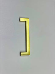 Matte Gold Square Bar Pull Cabinet Handle - Sizes 4" to 24" - (1/2" Thickness) Celeste Designs