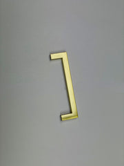 Matte Gold Square Bar Pull Cabinet Handle - Sizes 4" to 24" - (1/2" Thickness) Celeste Designs