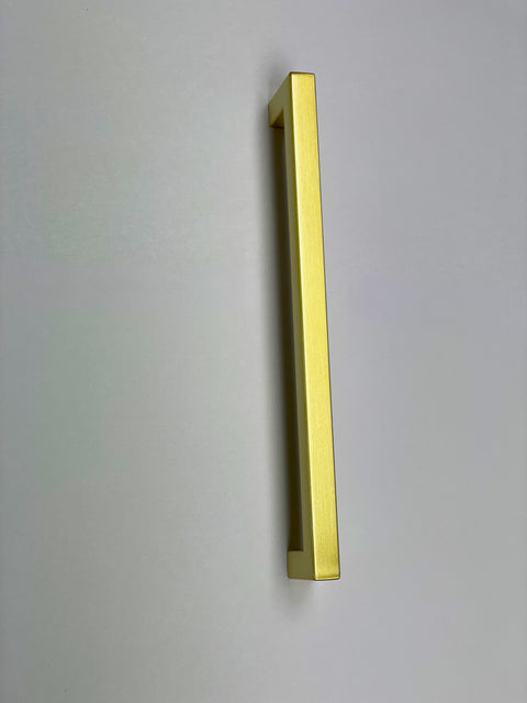 Matte Gold Square Bar Pull Cabinet Handle - Sizes 4" to 24" - (1/2" Thickness) Celeste Designs