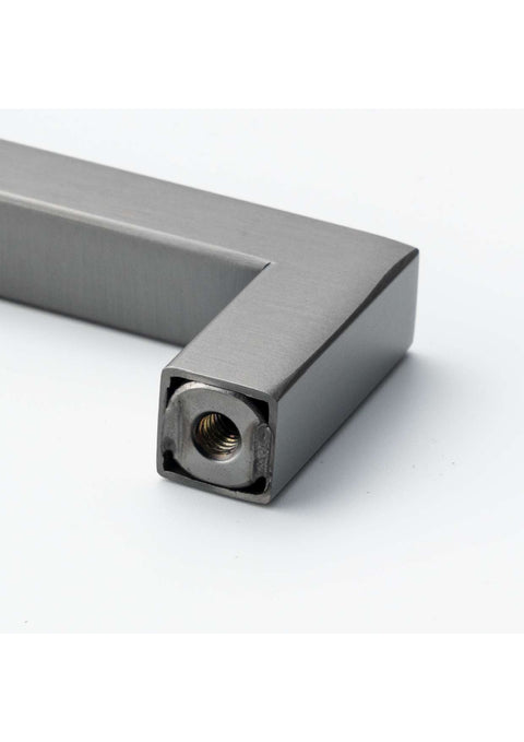 Pewter Square Bar Pull Cabinet Handle Sizes 4" to 24"  (1/2" Thickness)