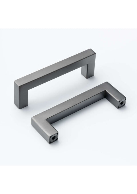 Pewter Square Bar Pull Cabinet Handle Sizes 4" to 24"  (1/2" Thickness)