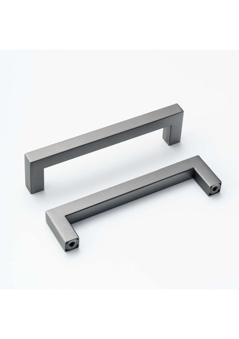 Pewter Square Bar Pull Cabinet Handle Sizes 4" to 24"  (1/2" Thickness)