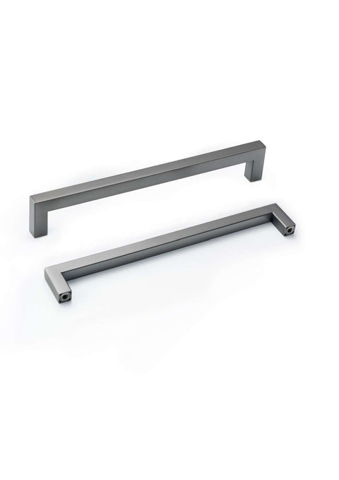 Pewter Square Bar Pull Cabinet Handle Sizes 4" to 24"  (1/2" Thickness)