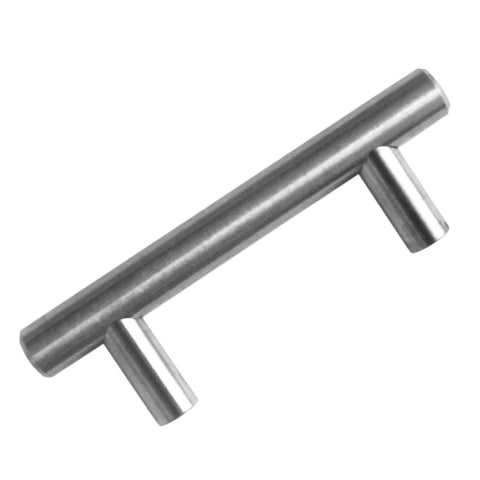 Bar Pull Cabinet Handle Brushed Nickel Solid Steel