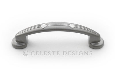 Celeste H30034 Pull Cabinet Handle Two-Tone (Brushed Nickel and Polished Chrome) Solid Zinc