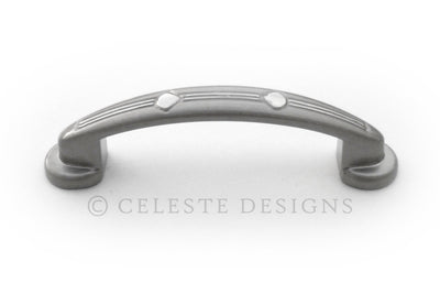 Celeste H30034 Pull Cabinet Handle Two-Tone (Brushed Nickel and Polished Chrome) Solid Zinc