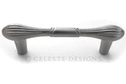 Ocean Wave Cabinet Pull Handle Brushed Nickel Solid Zinc 3"