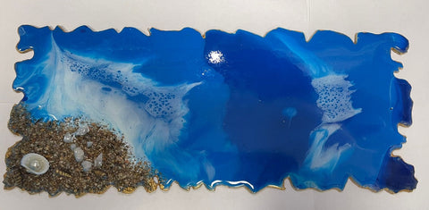 House Address Sing / Plate / Plaque Ocean Blue