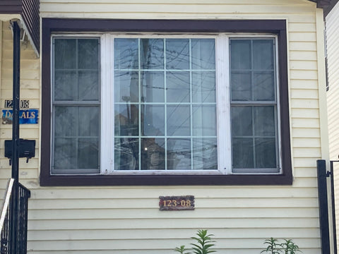 House Address Sing / Plate / Plaque Red & Black