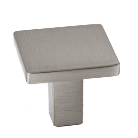 Celeste Square Knob Cabinet Knob Brushed Nickel Solid Zinc