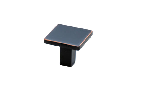 Square Modern Cabinet Knob Solid Zinc