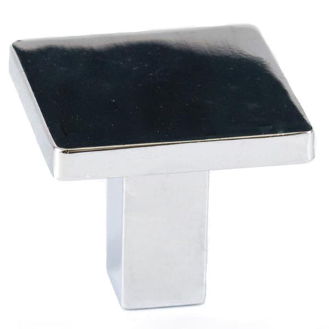 Square Modern Cabinet Knob Solid Zinc