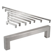 Celeste Square Bar Pull Cabinet Handle Brushed Nickel Stainless Steel 12mm, 24"