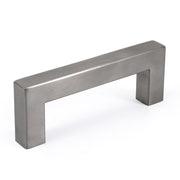 Brushed Nickel Square Bar Pull Cabinet Handle - Sizes 4" to 24" - (5/8" Thickness) Celeste Designs