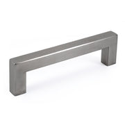 Brushed Nickel Square Bar Pull Cabinet Handle - Sizes 4" to 24" - (5/8" Thickness) Celeste Designs