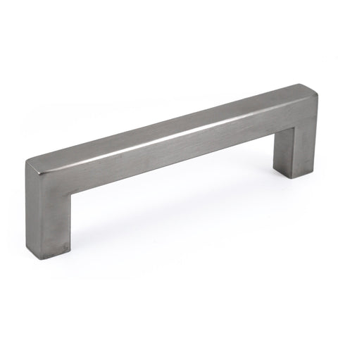 Brushed Nickel Square Bar Pull Cabinet Handle - Sizes 4" to 24" - (5/8" Thickness) Celeste Designs