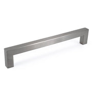 Brushed Nickel Square Bar Pull Cabinet Handle - Sizes 4" to 24" - (5/8" Thickness) Celeste Designs