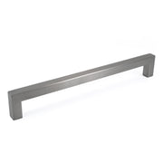 Brushed Nickel Square Bar Pull Cabinet Handle - Sizes 4" to 24" - (5/8" Thickness)