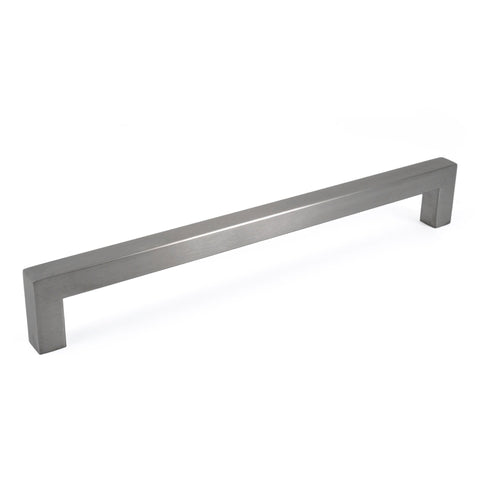 Brushed Nickel Square Bar Pull Cabinet Handle - Sizes 4" to 24" - (5/8" Thickness) Celeste Designs