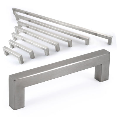 Celeste Square Bar Pull Cabinet Handle Brushed Nickel Stainless Steel 14mm, 24"