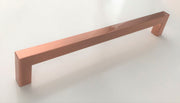 Copper Square Bar Pull Cabinet Handle - Sizes 4" to 24" - (1/2" Thickness)