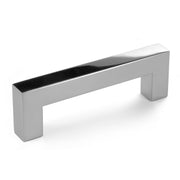 Glossy Square Bar Pull Cabinet Handle - Sizes 4" to 24" - (5/8" Thickness)