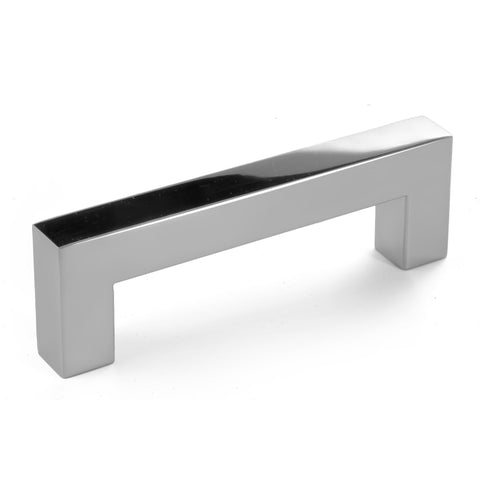 Glossy Square Bar Pull Cabinet Handle - Sizes 4" to 24" - (5/8" Thickness)