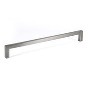 Brushed Nickel Zinc Square Bar Pull Cabinet Handle - Sizes 5" to 12.5" - (3/8" Thickness)