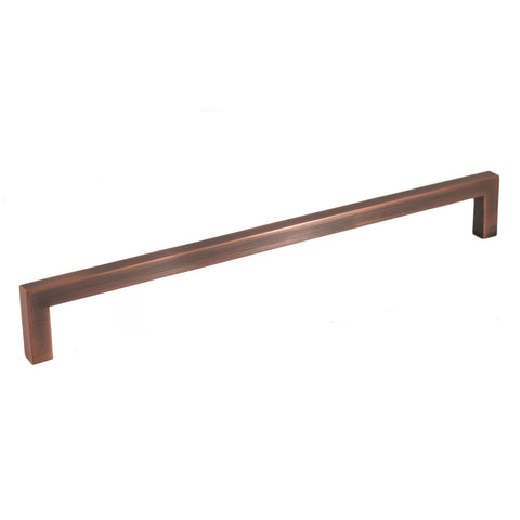 Antique Copper Zinc Square Bar Pull Cabinet Pull Handle - Sizes 5" to 12.5" - (3/8" Thickness) Celeste Designs