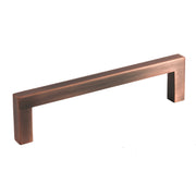 Celeste Square Bar Pull Cabinet Handle Antique Copper Solid Zinc 9mm, 10"