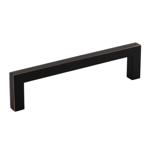 Oil Rubbed Bronze Zinc Square Bar Pull Cabinet Handle - Sizes 5" to 12.5" - (3/8" Thickness)