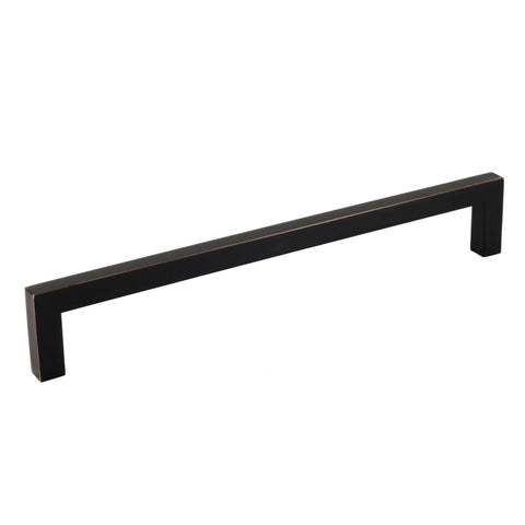 Oil Rubbed Bronze Zinc Square Bar Pull Cabinet Handle - Sizes 5" to 12.5" - (3/8" Thickness) Celeste Designs
