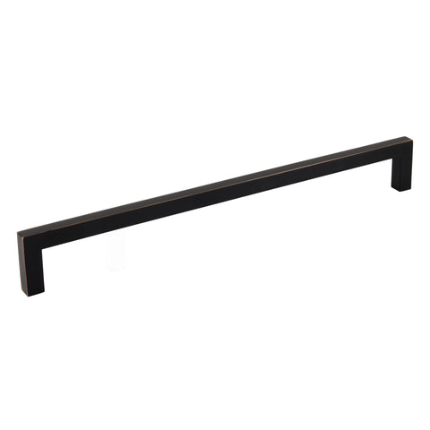 Oil Rubbed Bronze Zinc Square Bar Pull Cabinet Handle - Sizes 5" to 12.5" - (3/8" Thickness)