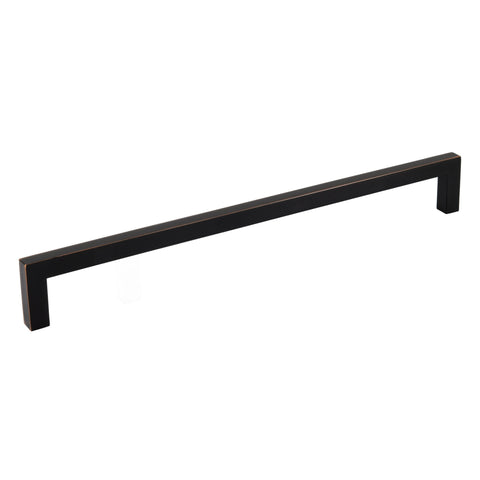 Oil Rubbed Bronze Zinc Square Bar Pull Cabinet Handle - Sizes 5" to 12.5" - (3/8" Thickness)