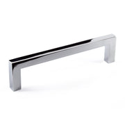 Polished Chrome Zinc Square Bar Pull Cabinet Handle - Sizes 5" to 12.5" - (3/8" Thickness)