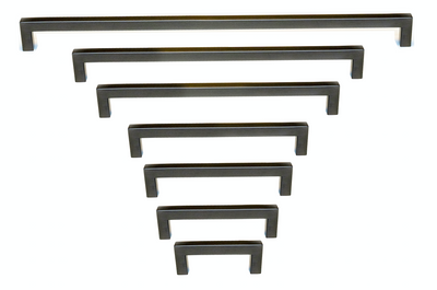 Pewter Square Bar Pull Cabinet Handle Sizes 4" to 24"  (1/2" Thickness) (SALE DISCOUNT 20% OFF IN ALL OUR PRODUCTS)