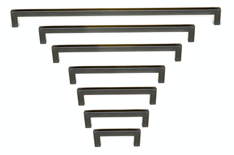 Pewter Square Bar Pull Cabinet Handle Sizes 4" to 24"  (1/2" Thickness) (SALE DISCOUNT 20% OFF IN ALL OUR PRODUCTS)