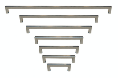 Brushed Nickel Square Bar Pull Cabinet Handle - Sizes 4" to 24" - (1/2" Thickness) (SALE DISCOUNT 20% OFF IN ALL OUR PRODUCTS)