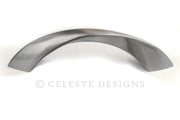 Celeste Twister Pull Cabinet Handle Brushed Nickel Solid Zinc, 3.75"
