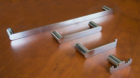 Sapphire 4-Pc Set Wall-Mounted Bathroom Accessories Polished Chrome Celeste Designs