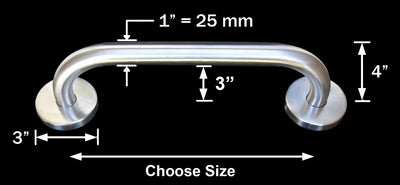 Safety Grab Bar - Stainless Steel